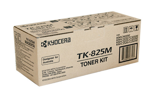 Genuine Kyocera TK825 Magenta Toner KYOCERA KMC2520, KYOCERA KMC2525, KYOCERA KMC3225, KYOCERA KMC3232, KYOCERA KMC4035E Genuine Kyocera TK825 Magenta Toner KYOCERA KMC2520, KYOCERA KMC2525, KYOCERA KMC3225, KYOCERA KMC3232, KYOCERA KMC4035E