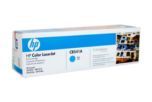 Genuine HP #125A Cyan Toner CB541A HP COLOR LASERJET CP1215, HP COLOR LASERJET CP1515, HP COLOR LASERJET CP1518NI, HP COLOR LASERJET CM1312, HP COLOR LASERJET CP1210, HP COLOR LASERJET CP1510 Genuine HP #125A Cyan Toner CB541A HP COLOR LASERJET CP1215, HP COLOR LASERJET CP1515, HP COLOR LASERJET CP1518NI, HP COLOR LASERJET CM1312, HP COLOR LASERJET CP1210, HP COLOR LASERJET CP1510
