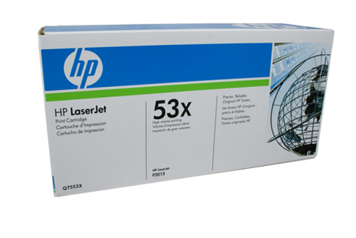 Genuine HP #53X Black Toner Q7553X HP LASERJET P2014, HP LASERJET P2015, HP LASERJET P2015D, HP LASERJET P2015DN, HP LASERJET P2015X, HP LASERJET M2727 Genuine HP #53X Black Toner Q7553X HP LASERJET P2014, HP LASERJET P2015, HP LASERJET P2015D, HP LASERJET P2015DN, HP LASERJET P2015X, HP LASERJET M2727