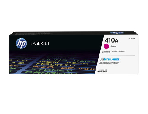 Genuine HP #410A Magenta Toner CF413A HP COLOUR LASERJET PRO M452DN, HP COLOUR LASERJET PRO M452DW, HP COLOUR LASERJET PRO M452NW, HP COLOUR LASERJET PRO M477FDW, HP COLOUR LASERJET PRO M477FNW, HP COLOUR LASERJET PRO M377DW Genuine HP #410A Magenta Toner CF413A HP COLOUR LASERJET PRO M452DN, HP COLOUR LASERJET PRO M452DW, HP COLOUR LASERJET PRO M452NW, HP COLOUR LASERJET PRO M477FDW, HP COLOUR LASERJET PRO M477FNW, HP COLOUR LASERJET PRO M377DW