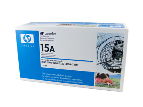 Genuine HP #15A Black Toner C7115A HP LASERJET 1000, HP LASERJET 1005, HP LASERJET 1200, HP LASERJET 1200N, HP LASERJET 1220, HP LASERJET 3300 MFP, HP LASERJET 3330 MFP, HP LASERJET 3380 Genuine HP #15A Black Toner C7115A HP LASERJET 1000, HP LASERJET 1005, HP LASERJET 1200, HP LASERJET 1200N, HP LASERJET 1220, HP LASERJET 3300 MFP, HP LASERJET 3330 MFP, HP LASERJET 3380
