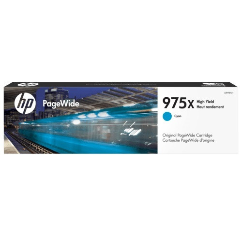 Genuine HP #975X Cyan Ink L0S00AA HP PAGEWIDE PRO 452, HP PAGEWIDE PRO 477, HP PAGEWIDE PRO 552, HP PAGEWIDE PRO 577, HP PAGEWIDE 55250, HP PAGEWIDE 57750 Genuine HP #975X Cyan Ink L0S00AA HP PAGEWIDE PRO 452, HP PAGEWIDE PRO 477, HP PAGEWIDE PRO 552, HP PAGEWIDE PRO 577, HP PAGEWIDE 55250, HP PAGEWIDE 57750