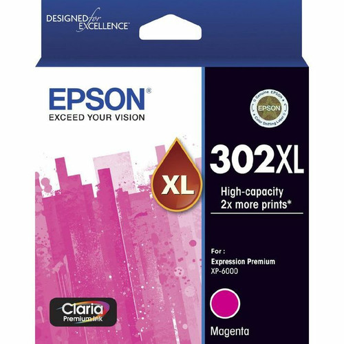 Genuine Epson 302XL HY Magenta Ink Cartridge EPSON XP 6000