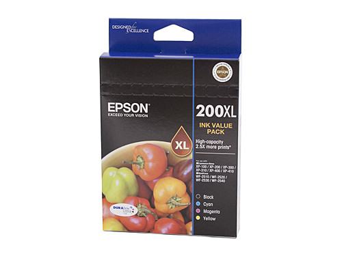 Genuine Epson 200XL 4 Pack HY Ink Value Pack EPSON EXPRESSION HOME XP100, EPSON EXPRESSION HOME XP200, EPSON EXPRESSION HOME XP300, EPSON EXPRESSION HOME XP310, EPSON EXPRESSION HOME XP314, EPSON EXPRESSION HOME XP400, EPSON EXPRESSION HOME XP410, EPSON WORKFORCE WF2510, EPSON WORKFORCE WF2520, EPSON WO Genuine Epson 200XL 4 Pack HY Ink Value Pack EPSON EXPRESSION HOME XP100, EPSON EXPRESSION HOME XP200, EPSON EXPRESSION HOME XP300, EPSON EXPRESSION HOME XP310, EPSON EXPRESSION HOME XP314, EPSON EXPRESSION HOME XP400, EPSON EXPRESSION HOME XP410, EPSON WORKFORCE WF2510, EPSON WORKFORCE WF2520, EPSON WO