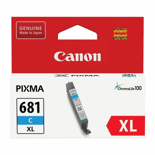 Genuine Canon CLI681XL Cyan Ink Cartridge CANON PIXMA TR7560, CANON PIXMA TR8560, CANON PIXMA TS6160, CANON PIXMA TS8160, CANON PIXMA TS9160, CANON TR7660 Genuine Canon CLI681XL Cyan Ink Cartridge CANON PIXMA TR7560, CANON PIXMA TR8560, CANON PIXMA TS6160, CANON PIXMA TS8160, CANON PIXMA TS9160, CANON TR7660