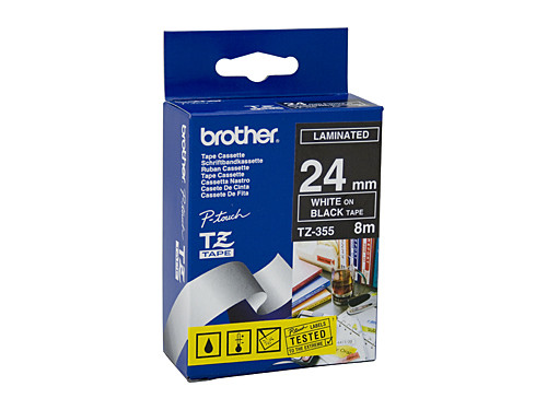 Genuine Brother TZe355 Labelling Tape BROTHER PT1400, BROTHER PT1650, BROTHER PT7600, BROTHER PT2420PC, BROTHER PT2430PC, BROTHER PT9500PC, BROTHER PT9700PC, BROTHER PT9800PCN, BROTHER PT2300, BROTHER PT3600, BROTHER PT9600, BROTHER PT2700, BROTHER PT2730