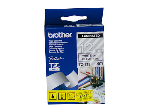 Genuine Brother TZe135 Labelling Tape BROTHER PTD200, BROTHER PTH105, BROTHER PT900, BROTHER PT1000, BROTHER PT1010, BROTHER PT1090, BROTHER PT1230PC, BROTHER PT1280, BROTHER PT1290, BROTHER PT1400, BROTHER PT1650, BROTHER PT7600, BROTHER PT1750, BROTHER PT1830, BROTHER PT1880, BROTHER PT2420PC, BROTHER