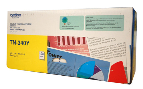 Genuine Brother TN340 Yellow Toner Cartridge BROTHER DCP 9055CDN, BROTHER HL 4150CDN, BROTHER HL 4570CDW, BROTHER MFC 9460CDN, BROTHER MFC 9970CDW Genuine Brother TN340 Yellow Toner Cartridge BROTHER DCP 9055CDN, BROTHER HL 4150CDN, BROTHER HL 4570CDW, BROTHER MFC 9460CDN, BROTHER MFC 9970CDW