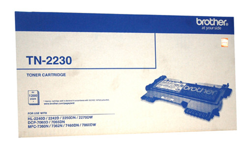 Genuine Brother TN2230 Toner Cartridge BROTHER DCP 7060D, BROTHER DCP 7065DN, BROTHER FAX 2840, BROTHER FAX 2950, BROTHER HL 2240D, BROTHER HL 2242, BROTHER HL 2250DN, BROTHER HL 2270DW, BROTHER MFC 7240, BROTHER MFC 7360N, BROTHER MFC 7362N, BROTHER MFC 7460DN, BROTHER MFC 7860DW Genuine Brother TN2230 Toner Cartridge BROTHER DCP 7060D, BROTHER DCP 7065DN, BROTHER FAX 2840, BROTHER FAX 2950, BROTHER HL 2240D, BROTHER HL 2242, BROTHER HL 2250DN, BROTHER HL 2270DW, BROTHER MFC 7240, BROTHER MFC 7360N, BROTHER MFC 7362N, BROTHER MFC 7460DN, BROTHER MFC 7860DW