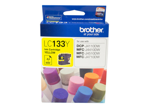Genuine Brother LC133 Yellow Ink Cartridge BROTHER DCP J4110DW, BROTHER MFC J4410DW, BROTHER MFC J4510DW, BROTHER MFC J4710DW, BROTHER MFCJ6920DW, BROTHER DCPJ152W, BROTHER MFCJ870DW, BROTHER DCPJ172W, BROTHER MFC J475DW, BROTHER MFCJ245, BROTHER MFCJ470DW, BROTHER MFCJ475DW, BROTHER MFC J6720DW, BROTHER Genuine Brother LC133 Yellow Ink Cartridge BROTHER DCP J4110DW, BROTHER MFC J4410DW, BROTHER MFC J4510DW, BROTHER MFC J4710DW, BROTHER MFCJ6920DW, BROTHER DCPJ152W, BROTHER MFCJ870DW, BROTHER DCPJ172W, BROTHER MFC J475DW, BROTHER MFCJ245, BROTHER MFCJ470DW, BROTHER MFCJ475DW, BROTHER MFC J6720DW, BROTHER