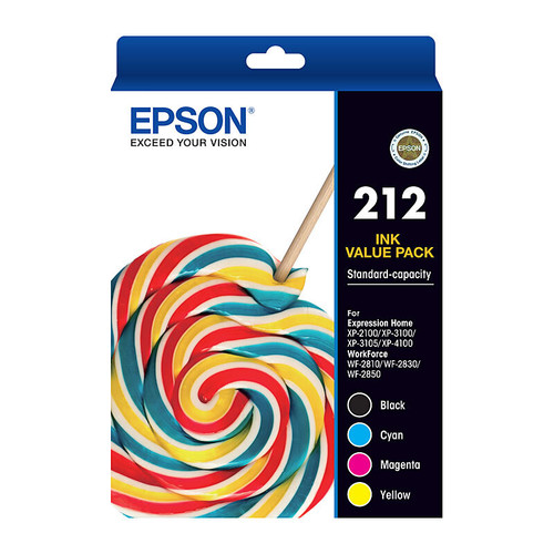 Epson 212 4 Ink Value Pack EPSON XP 4100, EPSON XP 3105, EPSON XP 3100, EPSON XP 2100, EPSON WF 2850, EPSON WF 2830, EPSON WF 2810 Epson 212 4 Ink Value Pack EPSON XP 4100, EPSON XP 3105, EPSON XP 3100, EPSON XP 2100, EPSON WF 2850, EPSON WF 2830, EPSON WF 2810