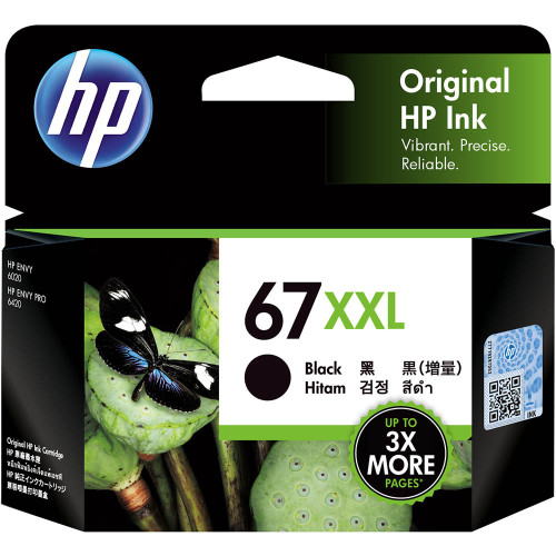 Genuine Hp #67XXL Black Ink 3YM59AA - 400 pages HP ENVY 6020, HP ENVY PRO 6420