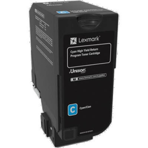 Genuine Lexmark 74C6HC0 HY Cyan Toner - 12,000 pages LEXMARK CS725