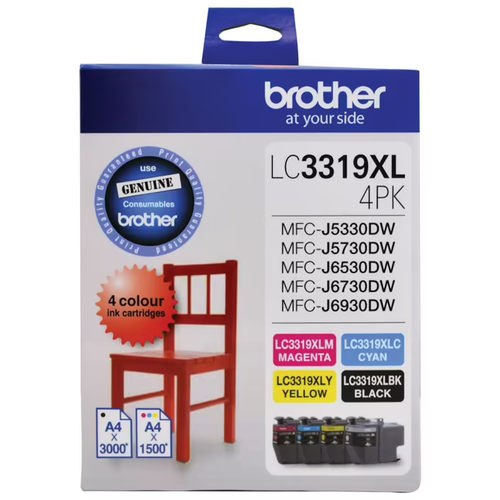Genuine Brother LC3319XL BCMY Value 4 Pack
**REDUCED Due to Variable Box Condition** Long Expiry, Quality Guaranteed. BROTHER MFC J5330DW, BROTHER MFC J5730DW, BROTHER MFC J6530DW, BROTHER MFC J6730DW, BROTHER MFC J6930DW Genuine Brother LC3319XL BCMY Value 4 Pack
**REDUCED Due to Variable Box Condition** Long Expiry, Quality Guaranteed. BROTHER MFC J5330DW, BROTHER MFC J5730DW, BROTHER MFC J6530DW, BROTHER MFC J6730DW, BROTHER MFC J6930DW
