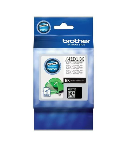 Genuine Brother LC432XL Black Ink Cartridge BROTHER MFC J5340DW, BROTHER MFC J5740DW, BROTHER MFC J6540DW, BROTHER MFC J6740DW, BROTHER MFC J6940DW