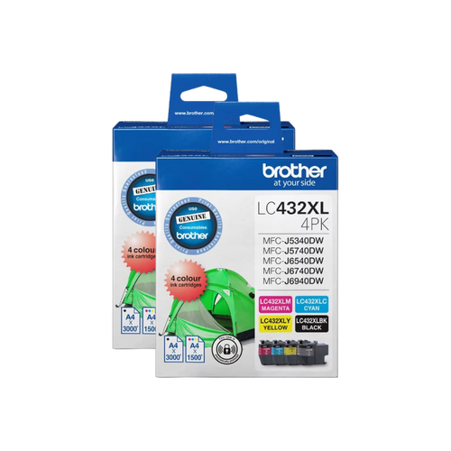 Genuine Brother LC432XL 2x Value Pack BROTHER MFC J5340DW, BROTHER MFC J5740DW, BROTHER MFC J6540DW, BROTHER MFC J6740DW, BROTHER MFC J6940DW Genuine Brother LC432XL 2x Value Pack BROTHER MFC J5340DW, BROTHER MFC J5740DW, BROTHER MFC J6540DW, BROTHER MFC J6740DW, BROTHER MFC J6940DW
