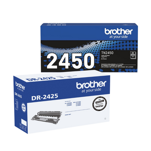 Genuine Brother TN2450 Toner Cartridge, DR2425, BROTHER HL L2350DW, BROTHER HL L2375DW, BROTHER HL L2395DW, BROTHER MFC L2710DW, BROTHER MFC L2713DW, BROTHER MFC L2730DW, BROTHER MFC L2750DW Genuine Brother TN2450 Toner Cartridge, DR2425, BROTHER HL L2350DW, BROTHER HL L2375DW, BROTHER HL L2395DW, BROTHER MFC L2710DW, BROTHER MFC L2713DW, BROTHER MFC L2730DW, BROTHER MFC L2750DW