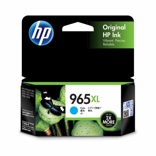 HP #965XL Cyan Ink Cartridge -1,600 pages