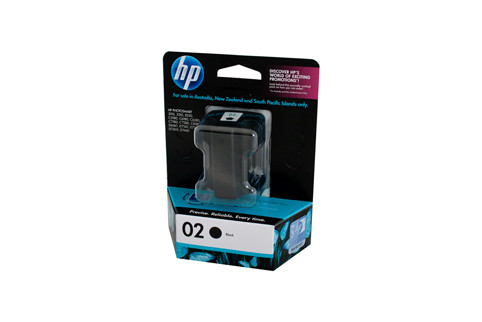 Genuine HP #02 Black Ink Cartridge C8721WA