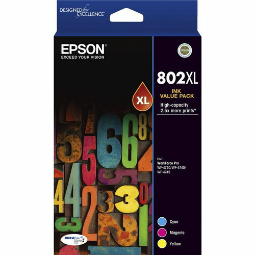 Genuine Epson 802XL CMY Colour Pack
