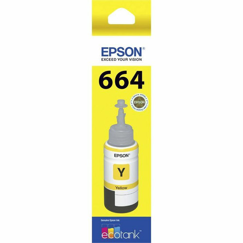 Genuine Epson T664 Yellow Eco Tank Ink