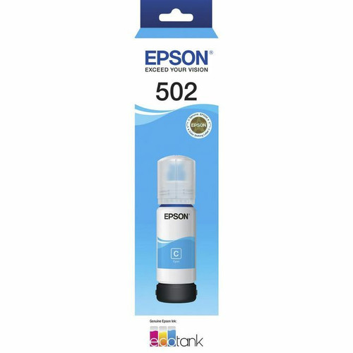 Genuine Epson T502 Cyan Eco Tank Ink
