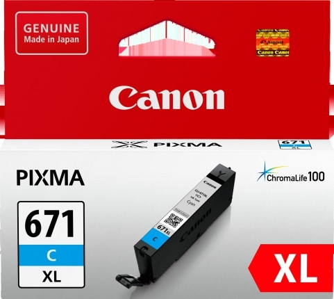 Genuine Canon CLI671XL Cyan Ink Cartridge