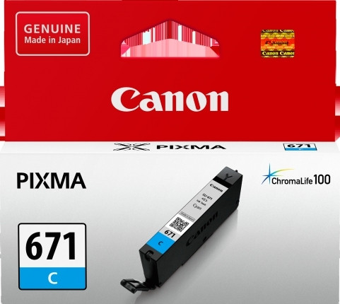 Genuine Canon CLI671 Cyan Ink Cartridge