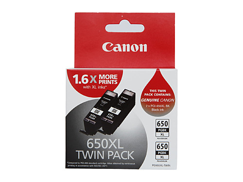 Genuine Canon PGI650XL Black Ink Twin Pack