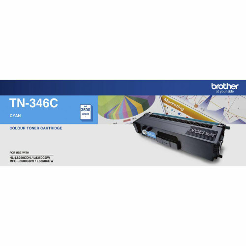 Genuine Brother TN346 Cyan Toner Cartridge - Clearance Sale