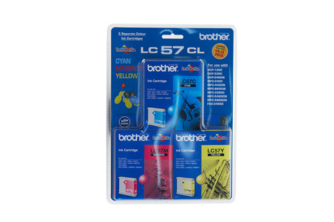 Genuine Brother LC57 CMY Colour Pack