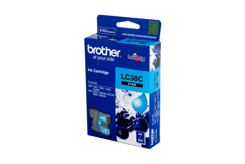 Genuine Brother LC38 Cyan Ink Cartridge
