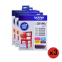 3x Genuine Brother LC3319XL BCMY Value 4 Pack BROTHER MFC J5330DW, BROTHER MFC J5730DW, BROTHER MFC J6530DW, BROTHER MFC J6730DW, BROTHER MFC J6930DW