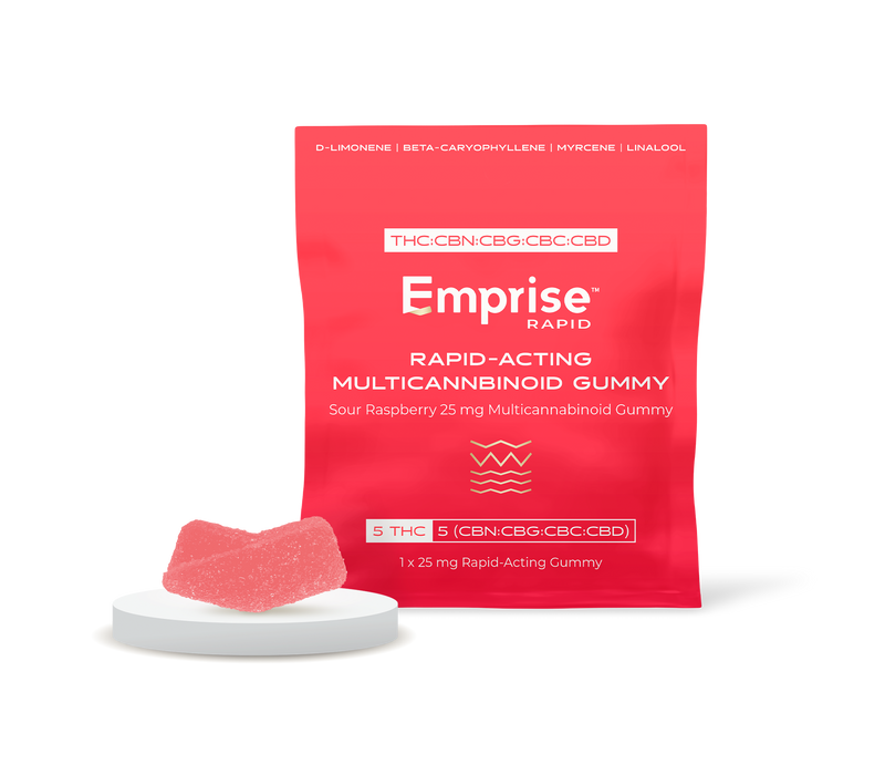 Sour Raspberry 25 mg Multicannabinoid Gummy
