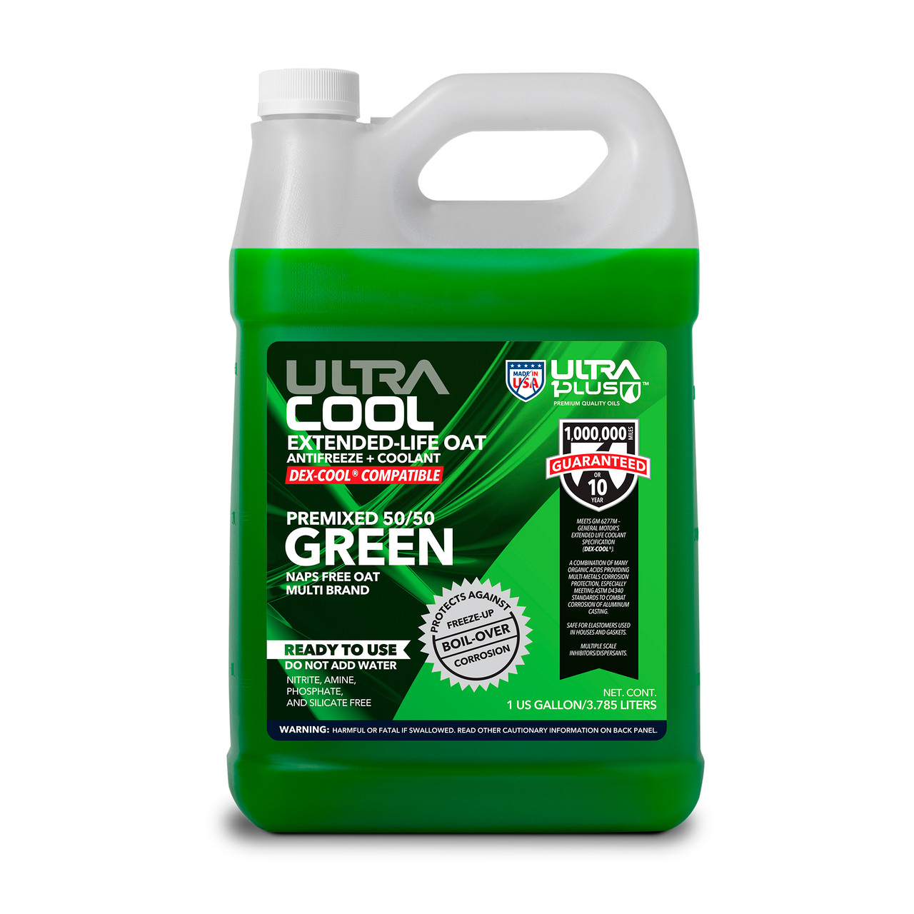 Green OAT NAPS-Free Antifreeze & Coolant Premixed 50/50