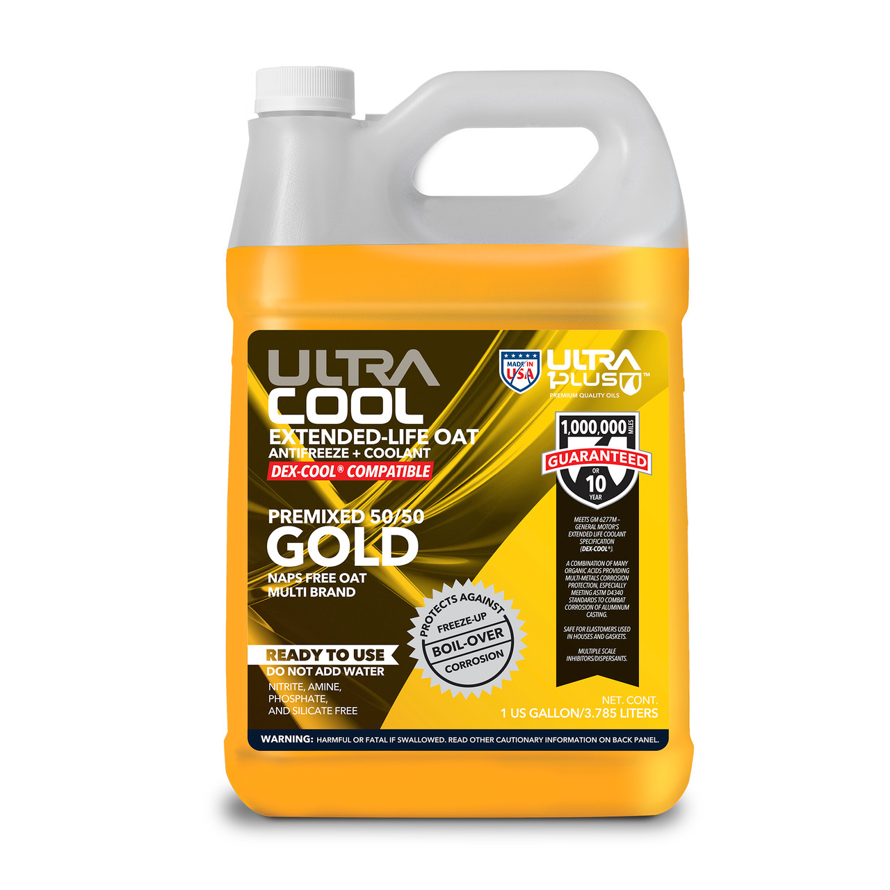 Gold OAT NAPS-Free Antifreeze & Coolant Premixed 50/50