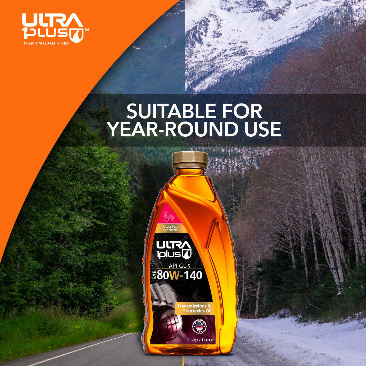 Ultra1Plus Ultra1Plus SAE 80W-140 Synthetic Gear Oil API GL-5 1 QT In - Foto 6