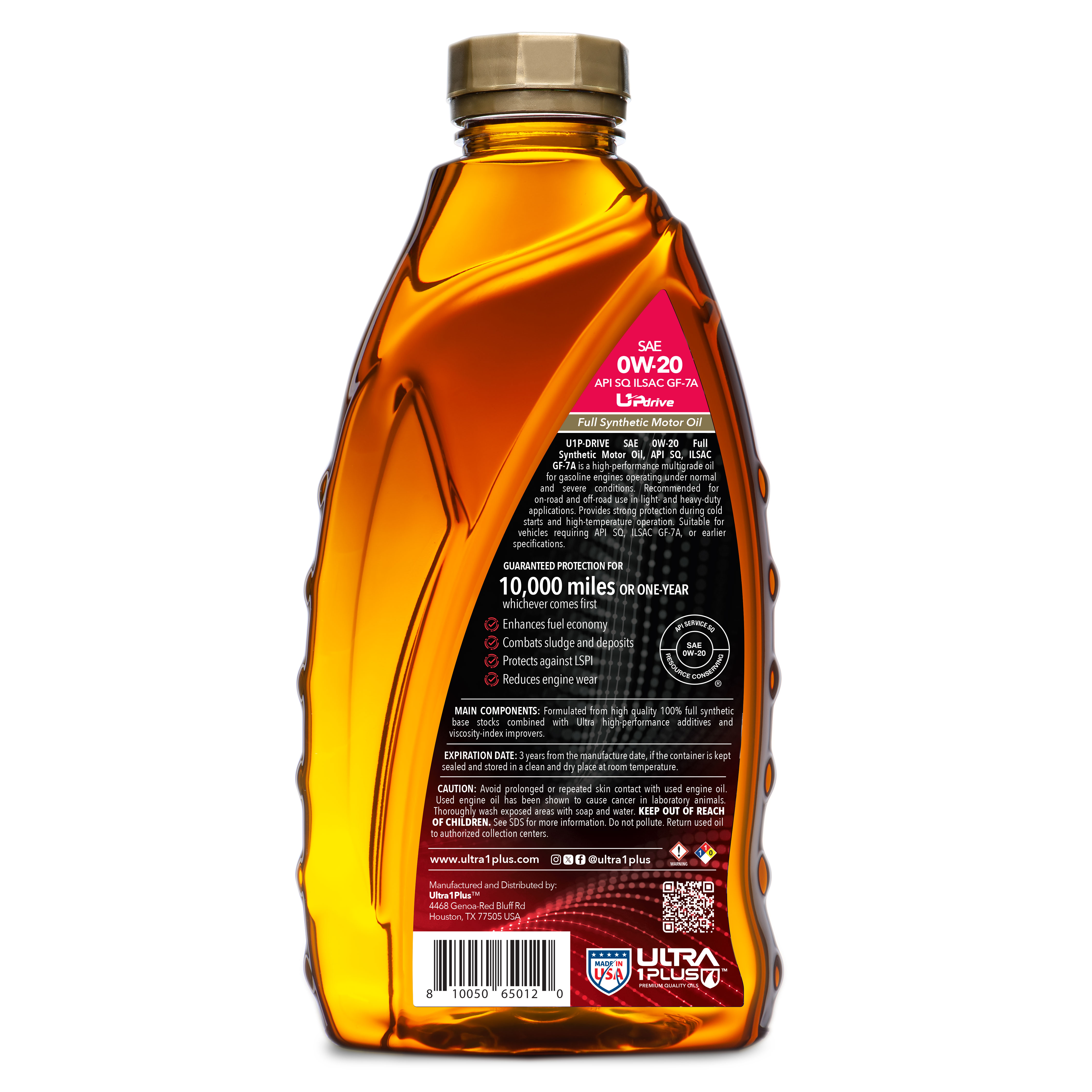 Ultra1Plus SAE 0W-20 Full Synthetic Motor Oil