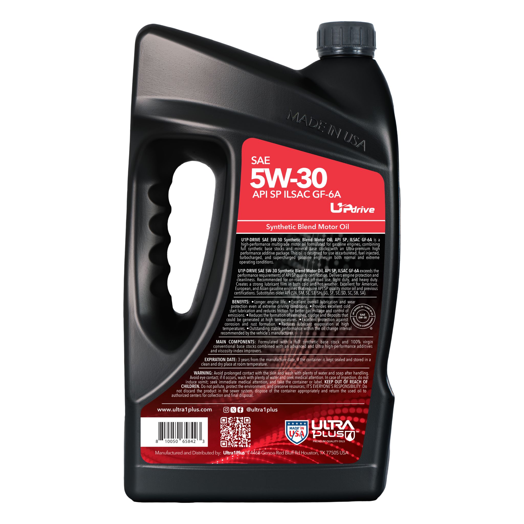 モーターオイル 5W-30 SP ILSAC GF-6A 20L U1P_UL202_5W30_BLEND_SP_GF6A_L