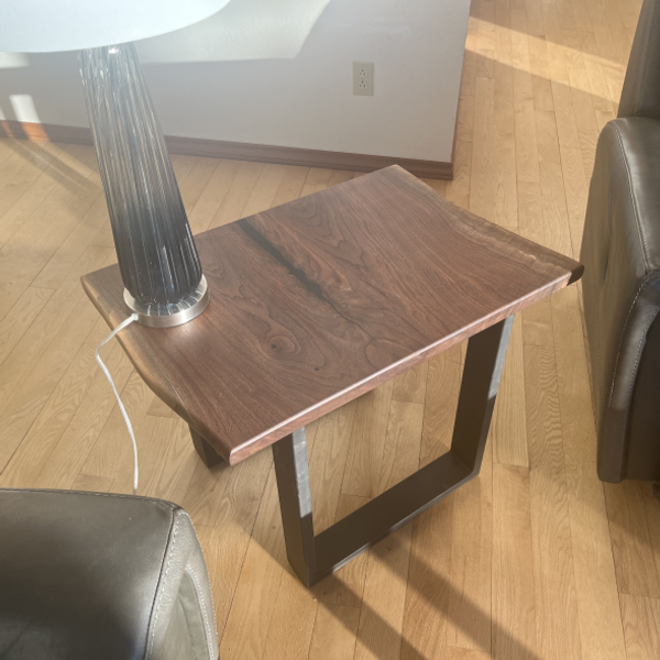 Walnut & Epoxy Side Table