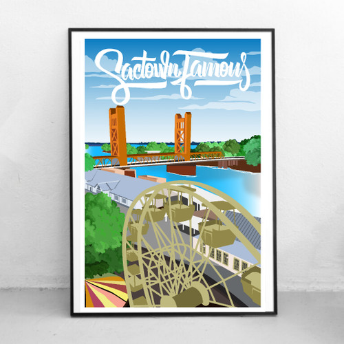 River City Vintage Travel Poster 16x20 Print Size