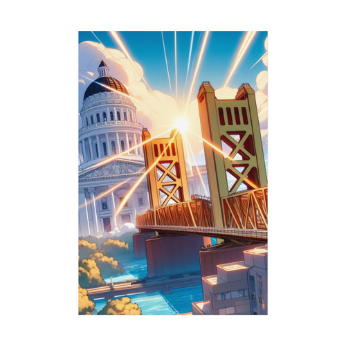 Sactown Anime 24x36 Poster Art | Golden Hour by Sactown Famous 