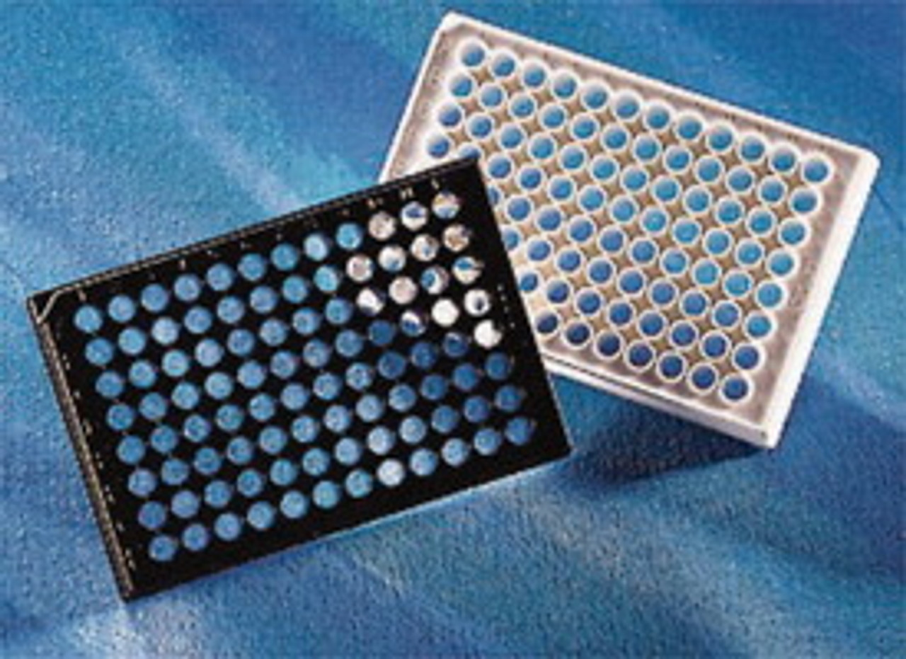 96 well, tissueculture treated plate with lid , Black Plate with Clear