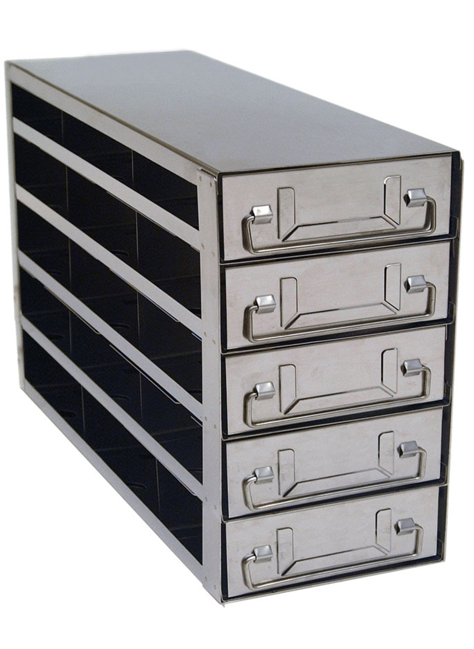 Upright Freezer 2-Drawer Rack for 15 mL Tubes