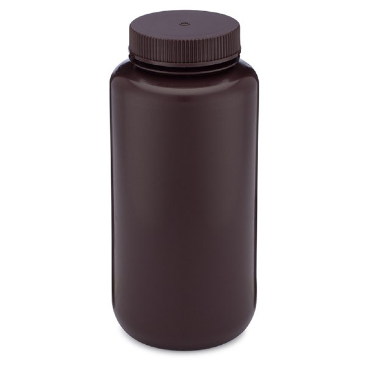 60mL Wide Mouth Round Bottom Storage Bottle, Amber HDPE with Amber  Polypropylene Cap 7010060AM for Storing