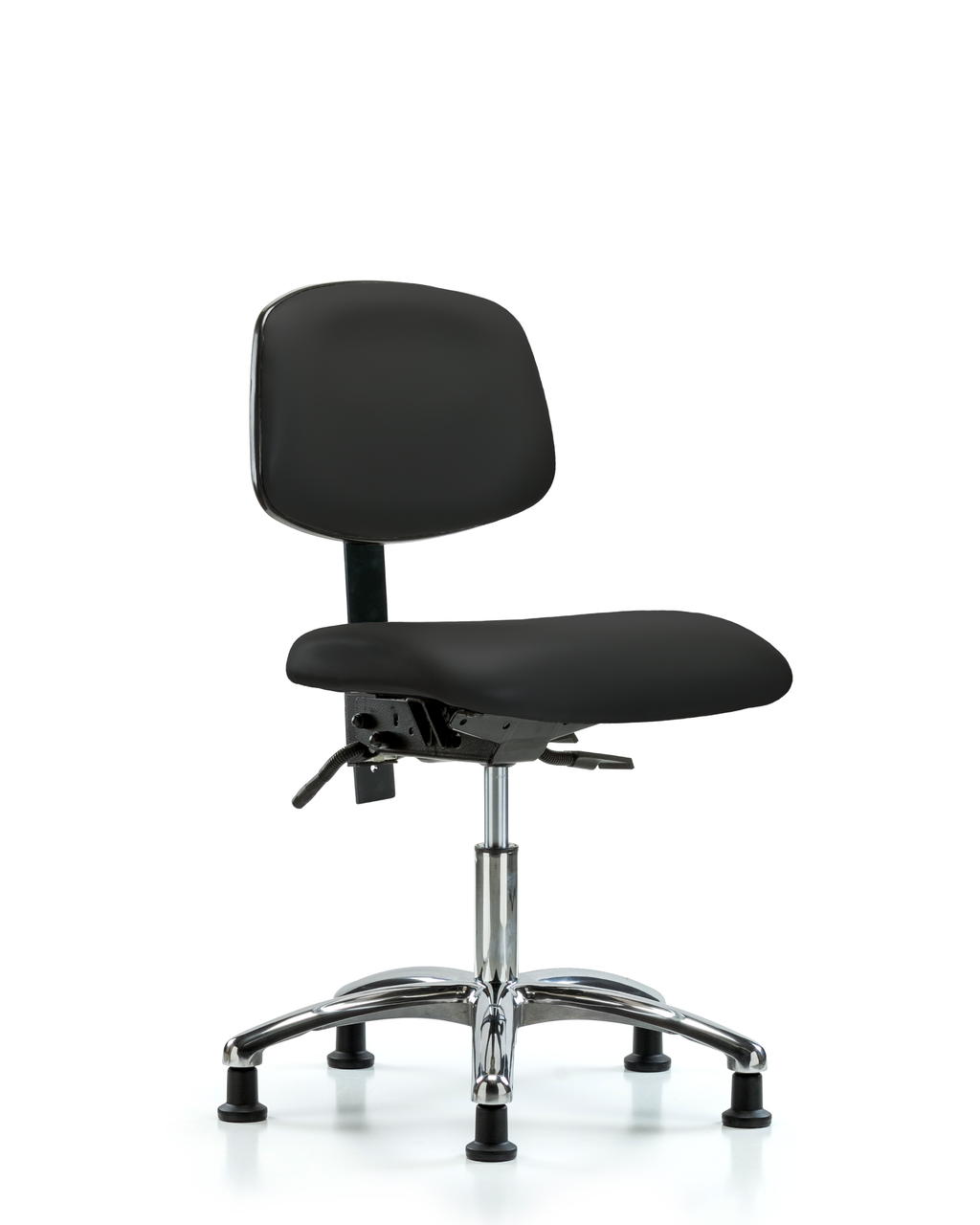 Vinyl Desk Lab Chair with Chrome Base and Black Glides VDHCHCRT0A0