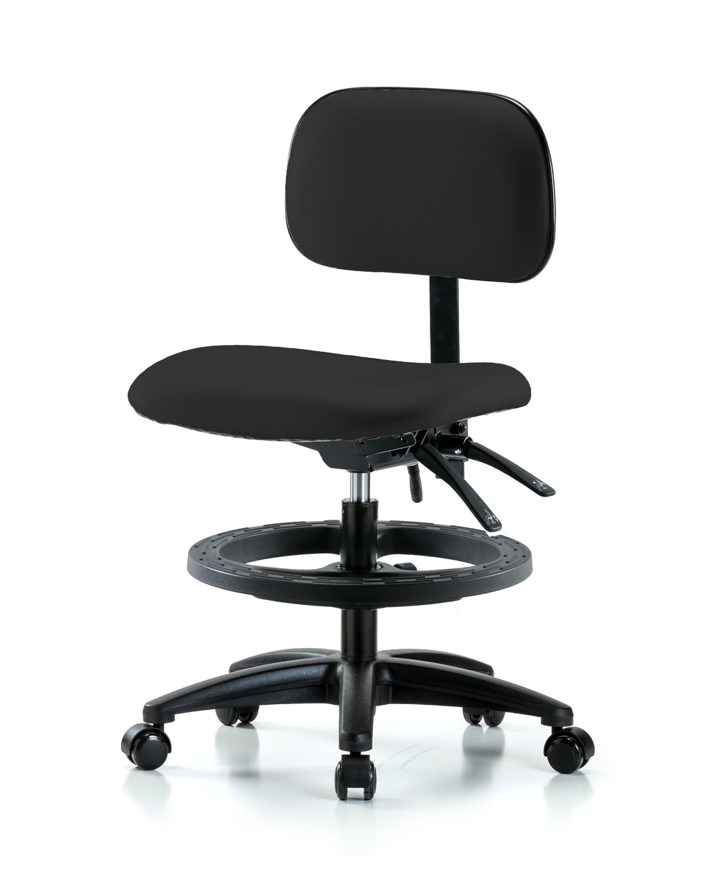 Office Chair with adjustable Height and Lumbar Support, Black Color