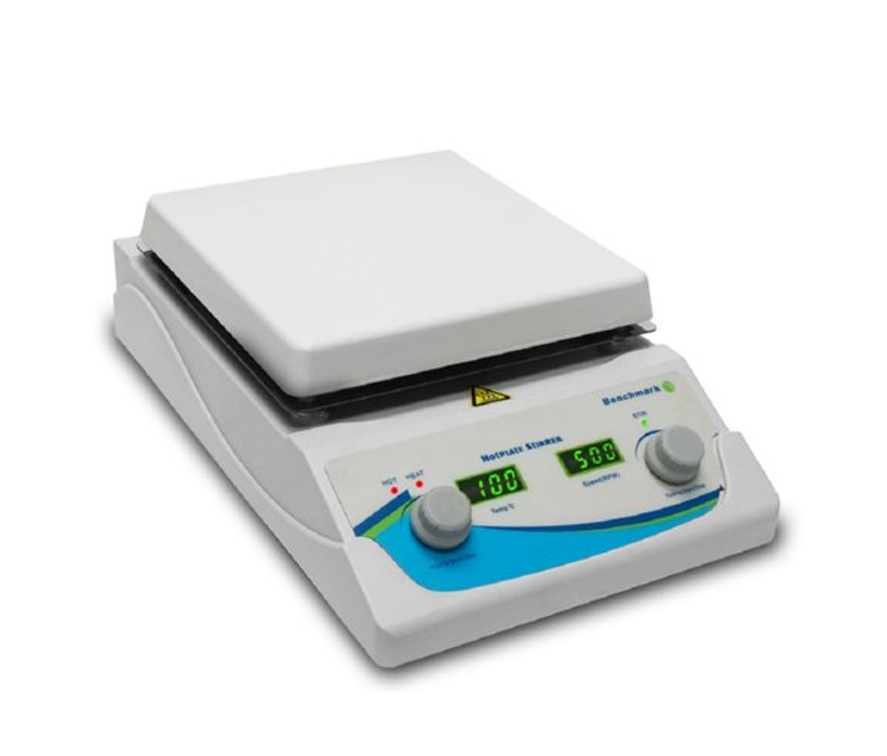 Benchmark Scientific H3770 Hs Digital Hotplate Magnetic Stirrer With 7 Inch White Ceramic Surface And 400c