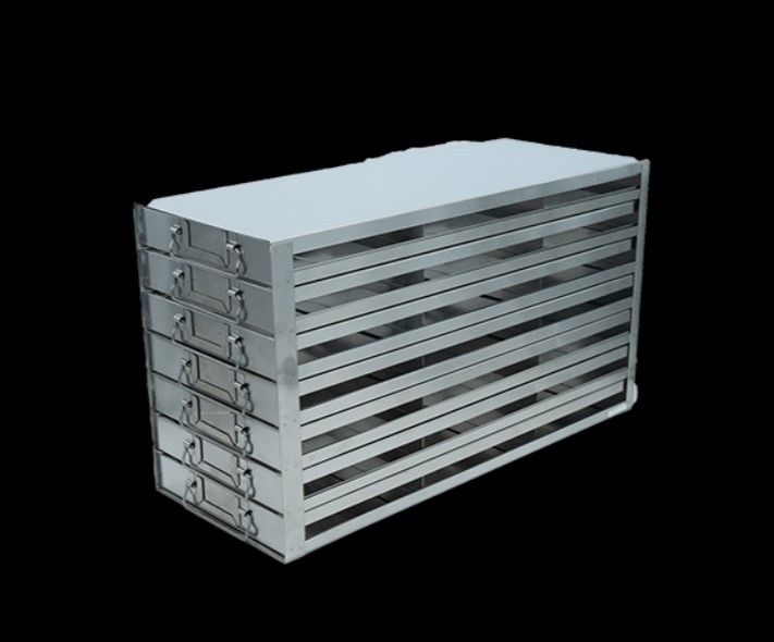 Stainless Steel Laboratory Freezer Drawer Rack for Holding 21 100 Place