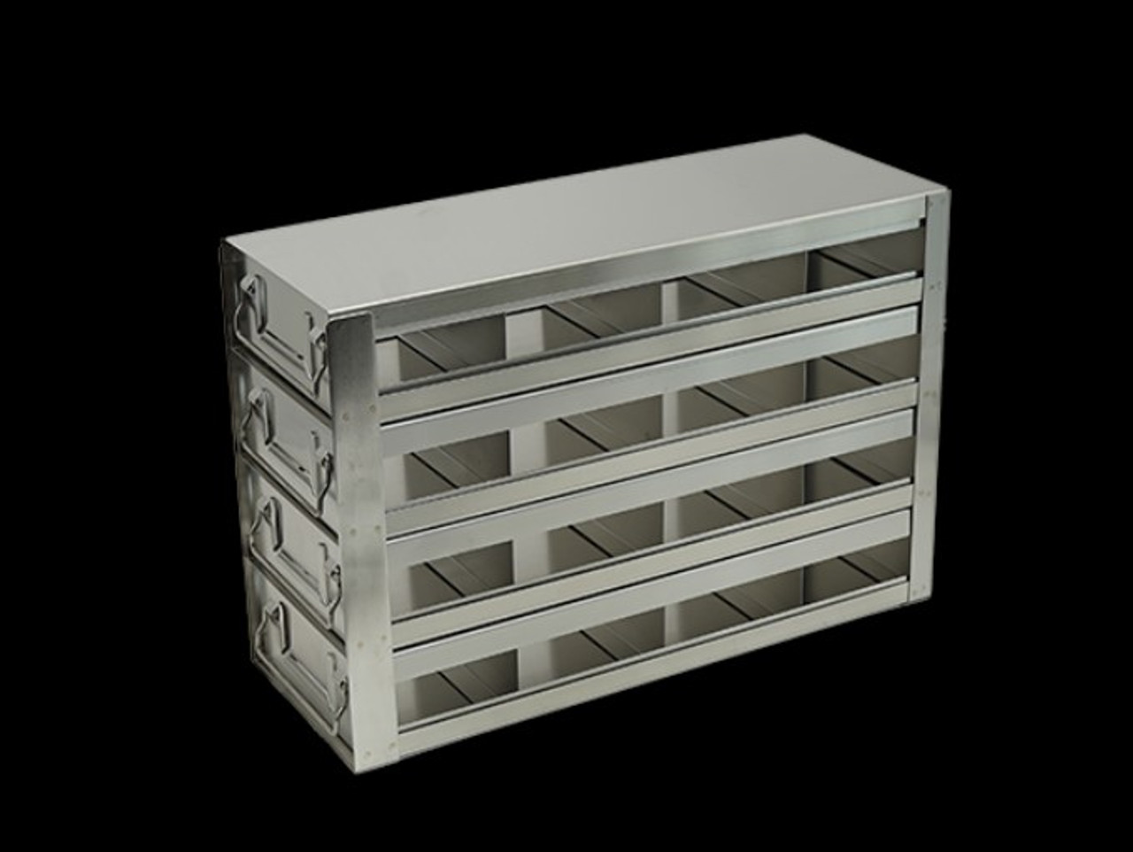 Stainless Steel Laboratory Freezer Drawer Rack for Holding 96 Well and